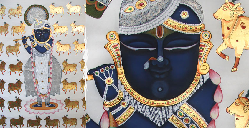 Pichwai Painting ~ Shyam ~ { 3X4 Feet }